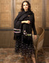 Shimmy wave | Embroidered Wool Silk Stole
