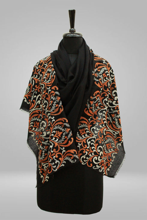Stancil Damask Pure Cashmere Stole