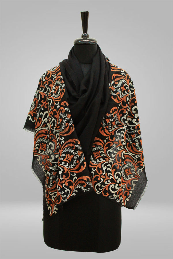 Stancil Damask Pure Cashmere Stole
