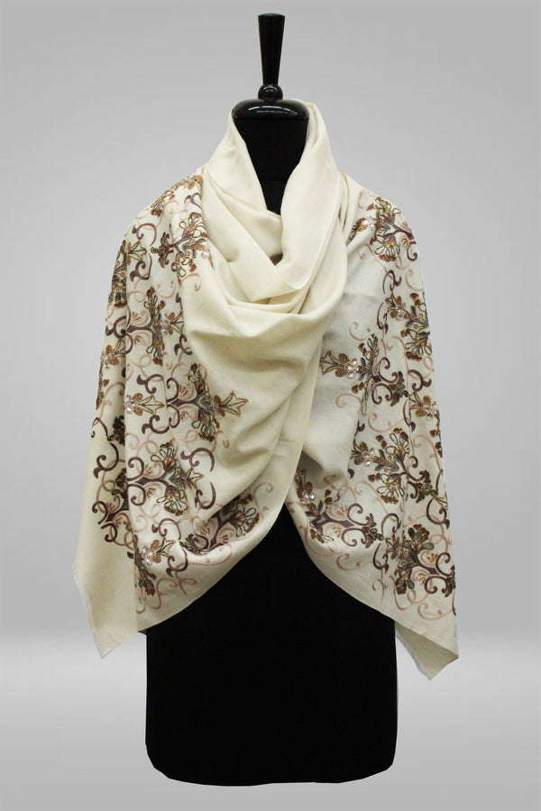 Royal Intertwine Jewelled Silk Stole