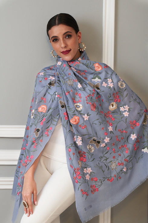 Tender Bloom Pure Cashmere Stole