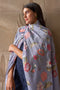 Perfect Bloom Embroidered Pure Cashmare Stole