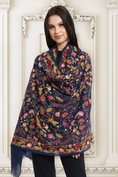 Floral Orchestra Pure Cashmere Shawl