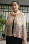 Floral Inlay Surprise | Embroidered Wool Silk Stole