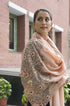 Floral Inlay Surprise | Embroidered Wool Silk Stole