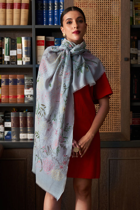 Floral Dream Pure Cashmere Stole