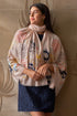 Blazing Bloom Border | Embroidered Wool Silk Stole