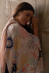 Blazing Bloom Border | Embroidered Wool Silk Stole