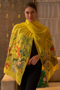 Toucan's Day Fine Merino Wool Stole