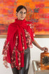 Rose Blossom Flounce | Embroidered Wool Silk Stole