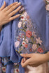 Rose Blossom Flounce | Embroidered Wool Silk Stole