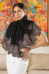 Midnight Sun | Embroidered Wool Silk Stole