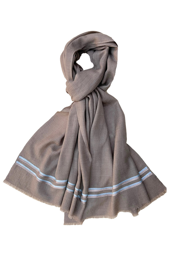 The Prudent | Embroidered Fine Wool Silk Stole