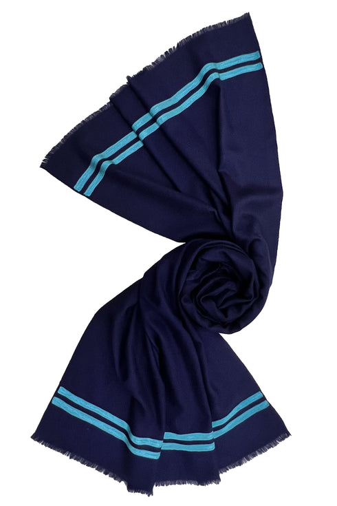 The Prudent | Embroidered Fine Wool Silk Stole