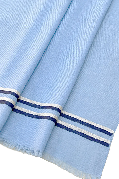 The Prudent | Embroidered Fine Wool Silk Stole