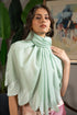 Vintage Leaf | Embroidered Wool Silk Stole