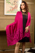 Peony Dream | Embroidered Wool Silk Stole