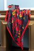 Kyoto Rouge | Pure Silk Twill Scarf with Handmade Rakhi