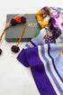 Sula Blossom | Pure Silk Twill Scarf with Handmade Rakhi