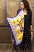 Sula Blossom | Pure Silk Twill Scarf with Handmade Rakhi
