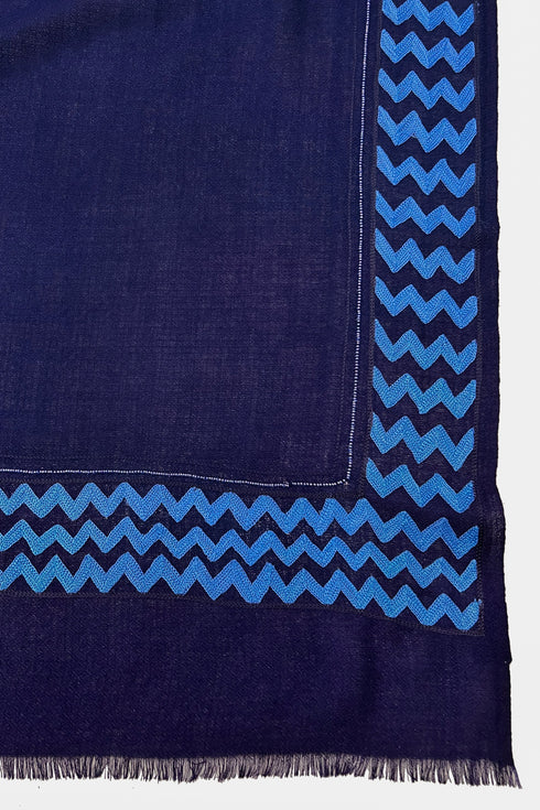 The Insignia | Embroidered Wool Silk Stole