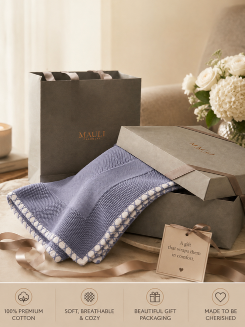 The Comfort Layer | Embroidered Cotton Knit Throw