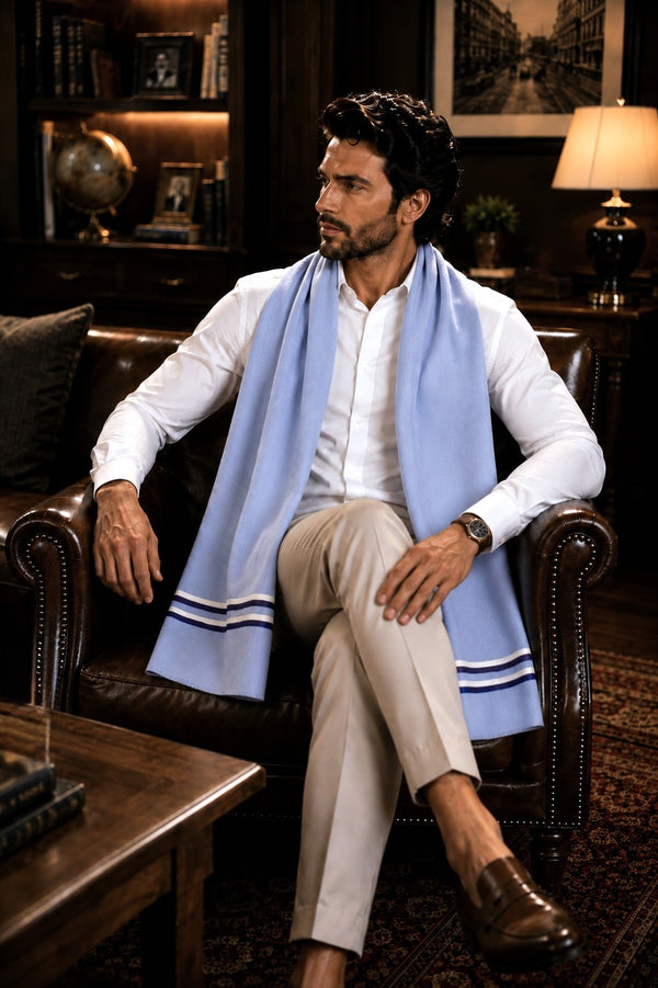 The Prudent | Embroidered Fine Wool Silk Stole