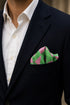 Monte Rosso | Pure Silk Pocket Square with a Handmade Rakhi