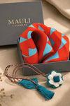 Monte Sole | Pure Silk Pocket Square with a Handmade Rakhi