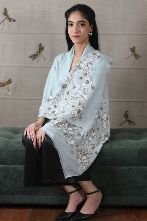 Summer Bloom | Fine Merino Wool Stole