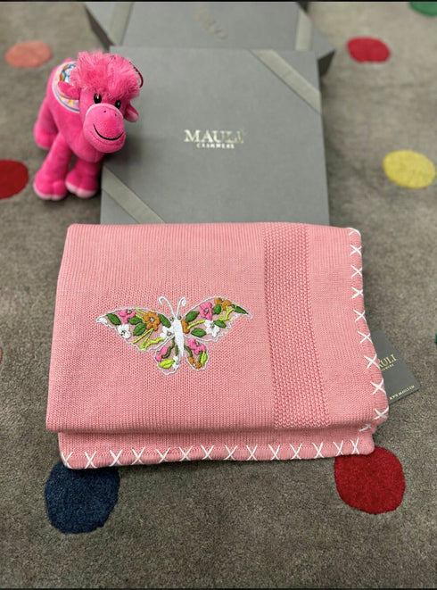 Baby Butterfly Can't Stop Fluttering | Personalized Baby Blanket & Cushion