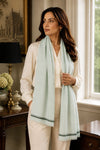The Statement | Embroidered Fine Wool Silk Stole