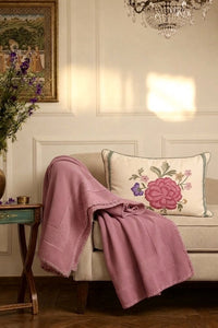 The Comfort Layer | Embroidered Cotton Knit Throw