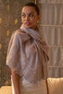 Magnolia Bloom Embroidered Wool Silk Stole