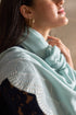 Majestic Wave | Embroidered Wool Silk Stole