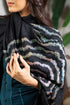 Twilight Shimmer | Embroidered Wool Silk Stole