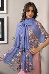 Rose Blossom Flounce | Embroidered Wool Silk Stole