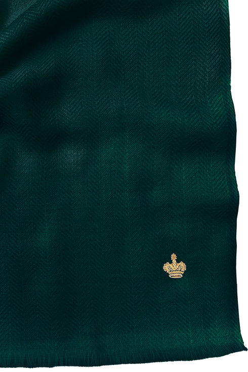 The Crown Herringbone Merino Personalized Scarf