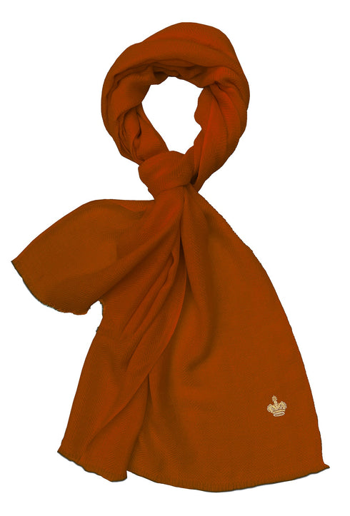 The Crown | Herringbone Merino Personalized Scarf