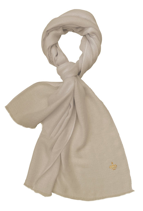 The Crown Herringbone Merino Personalized Scarf