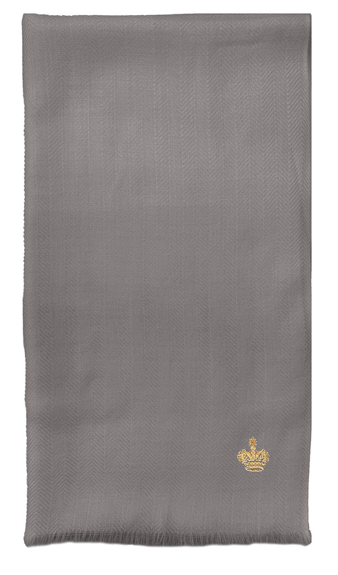 The Crown Herringbone Merino Personalized Scarf