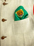 Roar Royale | Pure Silk Pocket Square with a Handmade Rakhi