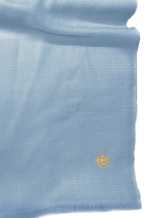 The Crown | Diamond Weave Pure Cashmere Personalized Shawl