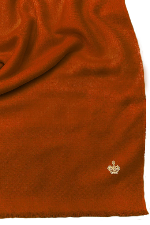 The Crown Diamond Weave Wool Silk Personalized Stole