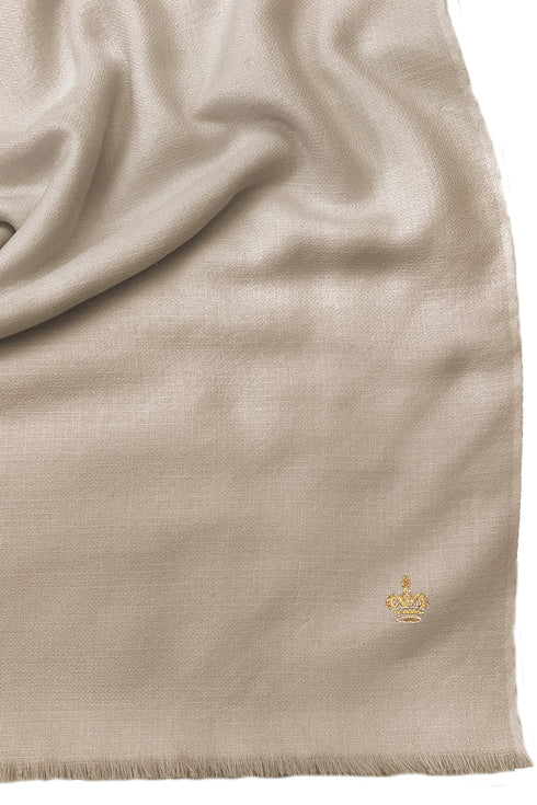 The Crown Diamond Weave Wool Silk Personalized Stole