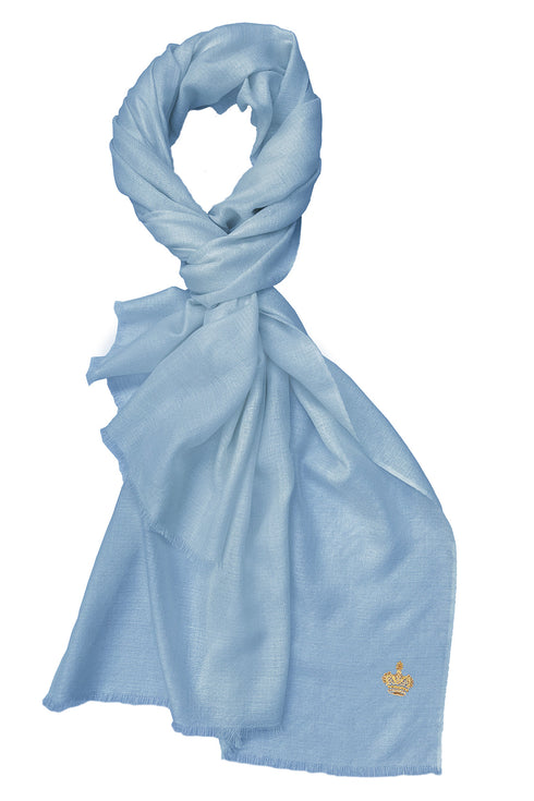 The Crown | Diamond Weave Wool Silk Personalized Stole