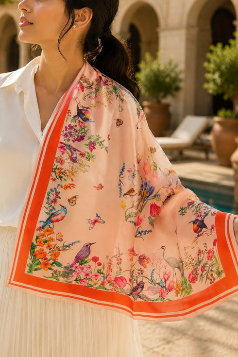 Croatian Dawn | Pure Silk Twill Scarf