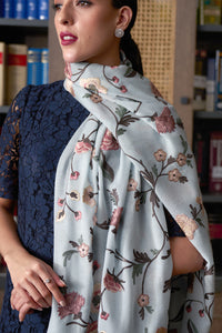 Peony Dream Pure Cashmere Stole